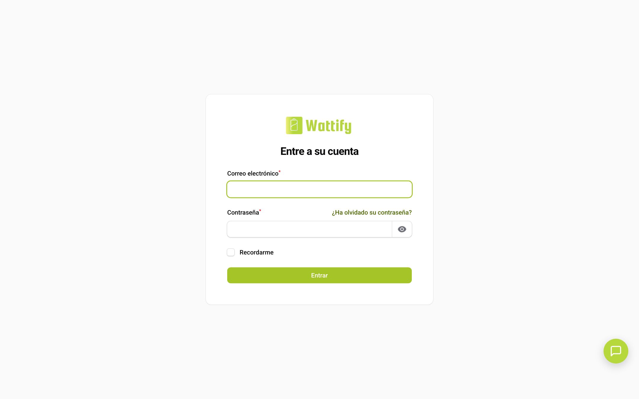 La página de inicio de sesión del portal
